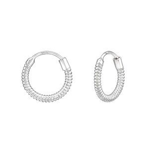 Sterling Silver Hoop Earrings 12mm - Classic Timeless Style